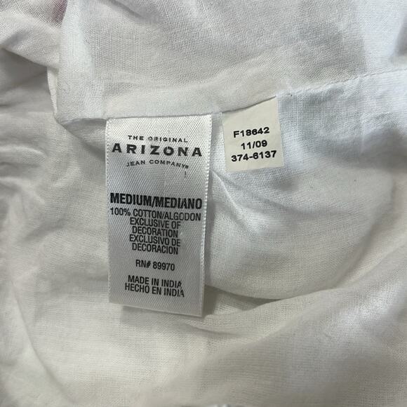 Vintage Floral Embroidery Tier Mini Skirt White 100% Cotton Ruffles Medium - Picture 8 of 8